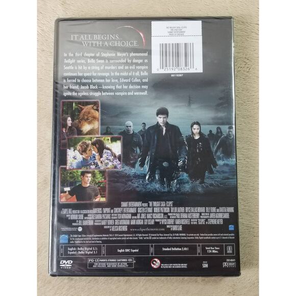 The Twilight Saga Eclipse 1 Disc DVD Sealed Dolby Digital 2010 Summit - Picture 6 of 7